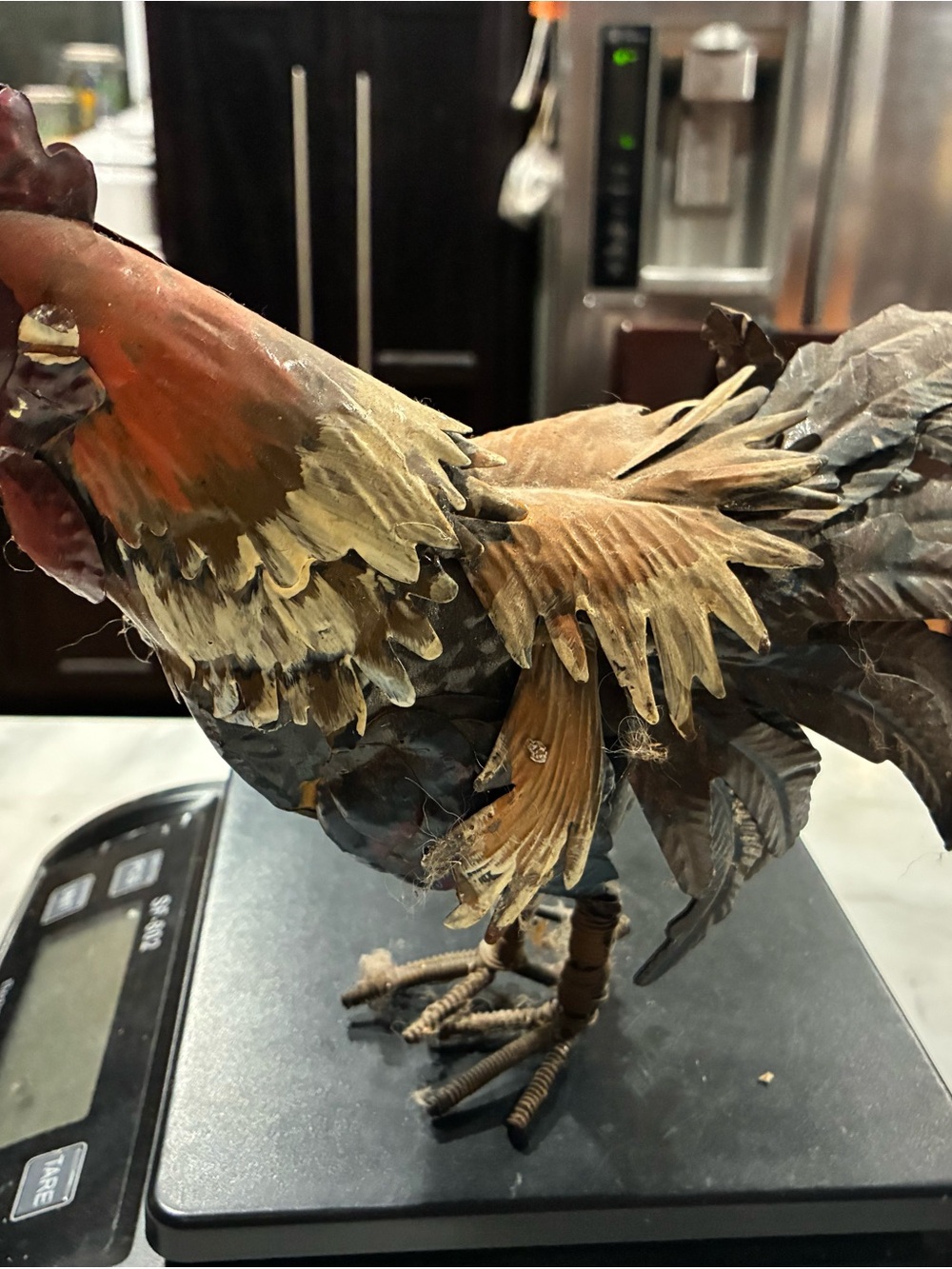 Hand Painted Repurposed Metal Rooster